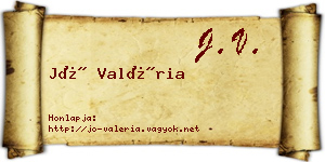 Jó Valéria névjegykártya
